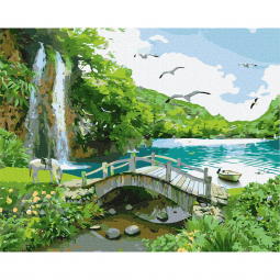 Картина по номера «Райская бухта» размер 40-50 см Идейка KHO2860