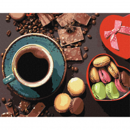 Картина по номерам Идейка «Сладости к кофе», размер 40-50 см КНО2864