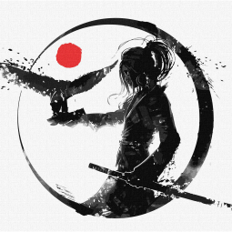 Картина по номерам Идейка «Дочь самурая», размер 40-40 см КНО5057