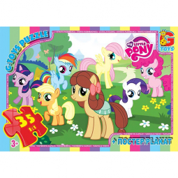 Пазлы для детей G-Toys серия «My Little Pony» 35 элементов MLP024