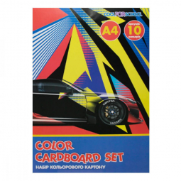 Картон цветной односторонний 10 листов формат A4 Cool For School CF-05281-06