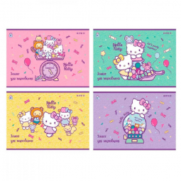 Альбом для рисования Hello Kitty склейка формат A4 12 листов плотность 120 гм2 Kite HK22-241