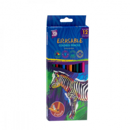Цветные карандаши 12 цветов с ластиком Erasable CFS CF15181