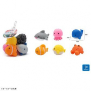 Набор игрушек-пищалок для ванной Рыбки 6 шт AY002C