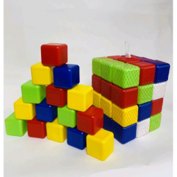 Кубики разноцветные пластмассовые Сити 36 шт Бамсик 0418