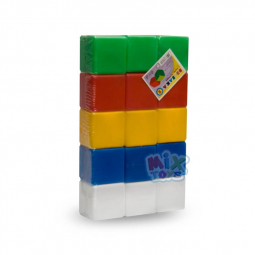 Кубики пластмассовые разноцветные 16 шт Mtoys 05063