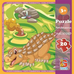 Пазлы для малышей G-Toys серия Динозавры 20 элементов LD06