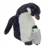 Мягкая игрушка пингвин с малышом размер 25 см M45511