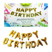 Фольгированный воздушный шар «Happy birthday» размер 40 см
