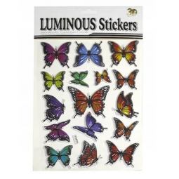 Наклейки рельефные флуоресцентные Бабочки Y-Q015