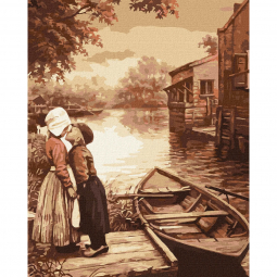 Картина по номерам размер 40-50 см «Первый поцелуй» Идейка КНО4976