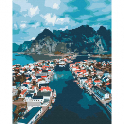 Картина по номерам размер 40-50 см «Норвежские фьорды» Brushme BS52474