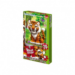 Мягкие пазлы для малышей «Тигр» 20 элементов S20-09-10