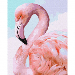 Картина по номерам размер 40-50 см «Розовый фламинго» Идейка КНО4397