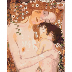 Картина по номерам размер 40-50 см «Мама и ребенок Густав Климт» Brushme BS52248