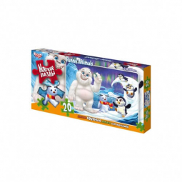 Мягкие пазлы для малышей «Снежный человек и пингвины» 20 элементов S20-09-07