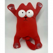 Мягкая игрушка Котик на присосках красный размер 31 см Копица 00284-13