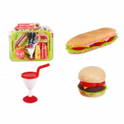 Набор продуктов Гамбургер и Хот-Дог на подносе Kinderway 100-540
