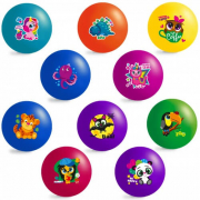 Набор резиновых мячей 10 шт «JumPoPo» диаметр 23 см Vladi Toys JPP10