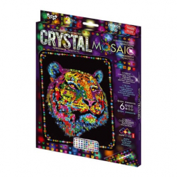 Набір для творчості картина з кристалів «Crystal mosaic» Тигр DankoToys CRM-02-01