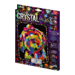 Набір для творчості «Crystal mosaic» картина з кристалів Песик DankoToys CRM-02-05