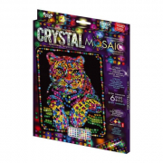 Набір для творчості «Crystal mosaic» картина з кристалів Леопард DankoToys CRM-02-03