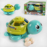 Дитяча музична іграшка Черепашка дитяча пісня світлові ефекти відкладає яйця колесо вільного ходу TK Group 11624