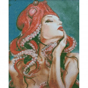 Алмазна мозаїка картина «Морська жіночність» розмір 40-50 см Strateg D0020
