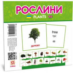 Картки міні навчальні укрїнська-англійська «Світ рослин» Талант 145596