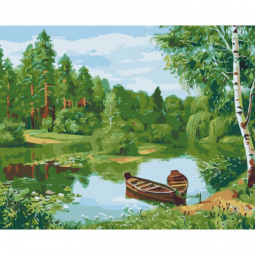 Картина по номерам «Лісове озеро» розмір 40-50 см Brushme BS51967