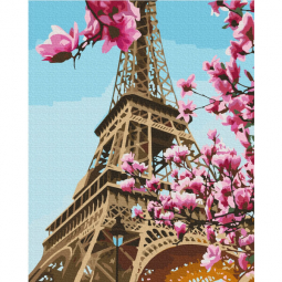 Картина по номерам «Сакура в Парижі» розмір 40-50 см Brushme BS52836