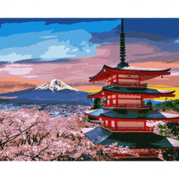 Картина по номера «Улюблена Японія» розмір 40-50 см Ідейка КНО2856