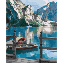 Картина по номера «Гірський спокій» розмір 40-50 см Ідейка КНО2763