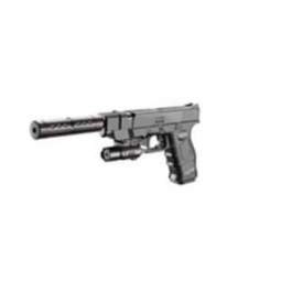 Пістолет на пульках з лазерним прицілом та глушник розмір 23 см Р2698А-4