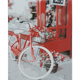 Картина за номерами «Велосипед з квітами» розмір 40-50 см Strateg SY6857