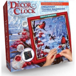 Годинник совїми рукми «Decor Clock» з стрічками та бісером DankoToys DC-01-03
