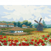 Картина по номерах «Літо на хуторі» розмір 40-50 см Ідейка КНО6302