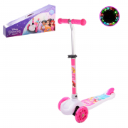 Самокат дитячий для дівчинки триколісний колесо PU з підсвіткою Disney Princess LS2117