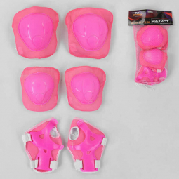 Дитячий набір «Захист» наколінники нарукавники колір рожевий C34589-10P