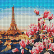 Картина з алмазною мозаїкою «Паризькі магнолії» розмір 40-40 см АМО7178