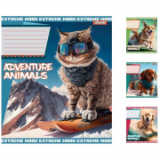 Зошит в лінію на 18 аркушів 25 шт. «Adventure animals» 1Вересня 766315