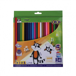 Набір кольорових олівців «Кіт» 24 кольори  KIDS LINE ZiBi ZB.2416 «