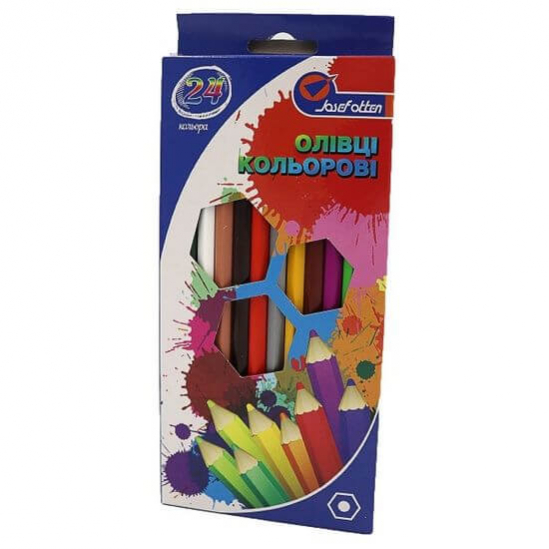 Набір кольорових олівців «Шестигранник» 24 кольори J. Otten UA 1051Q_24 - фото 1