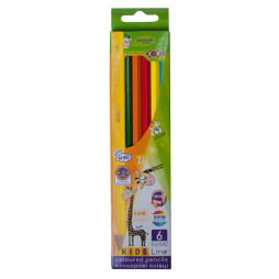 Набір кольорових олівців «Жирафа» 6 кольорів KIDS LINE ZiBi ZB.2413