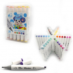 Набір скетч маркерів 36 кольорів двосторонні Mouse 218-36