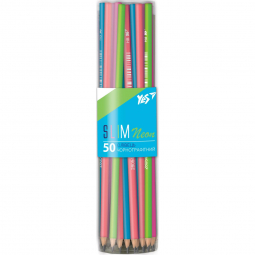 Олівець простий круглий «Slim neon» 50 шт Yes 280540
