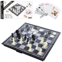 Шахи магнітні 3 в 1 шашки карти 9888А