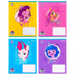 Зошит 12 аркушів в косу лінію «Little Pony» Kite LP22-235
