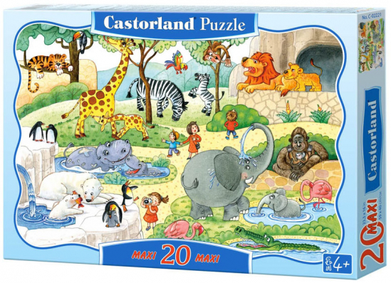 Пазлы Castorland Maxi «Зоопарк» (20 эл.) - фото 1