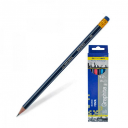 Олівець графітний НВ з гумою BuroMAX ВM8503 HB